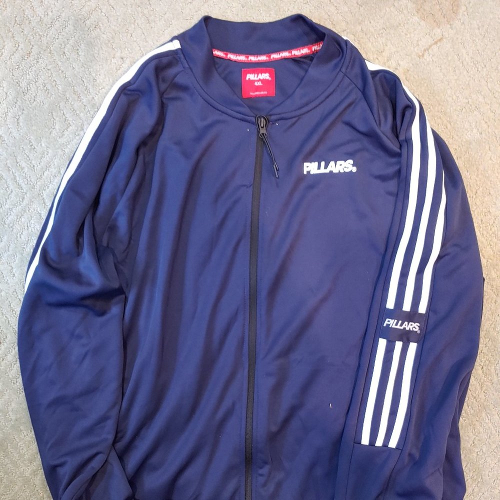 Pillars Navy and White Track Jacket